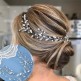 Broche cheveux chignon argenté 