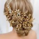 Broche chignon cheveu doré mariage