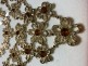 Parure de Bijoux Dorée Marguerite avec Strass Marron - Élégance Florale et Raffinée