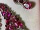 Parure de Bijoux Argentée avec Strass Rose Fuchsia - Élégance et Vivacité