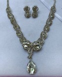 Parure Argentée Strass – Collier et Boucles d'oreilles élégantes